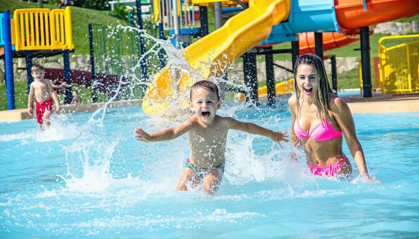 Family-friendly attractions and splash areas