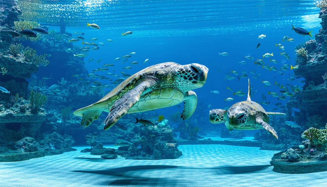 Marine animal encounters at Aquaventure World Dubai